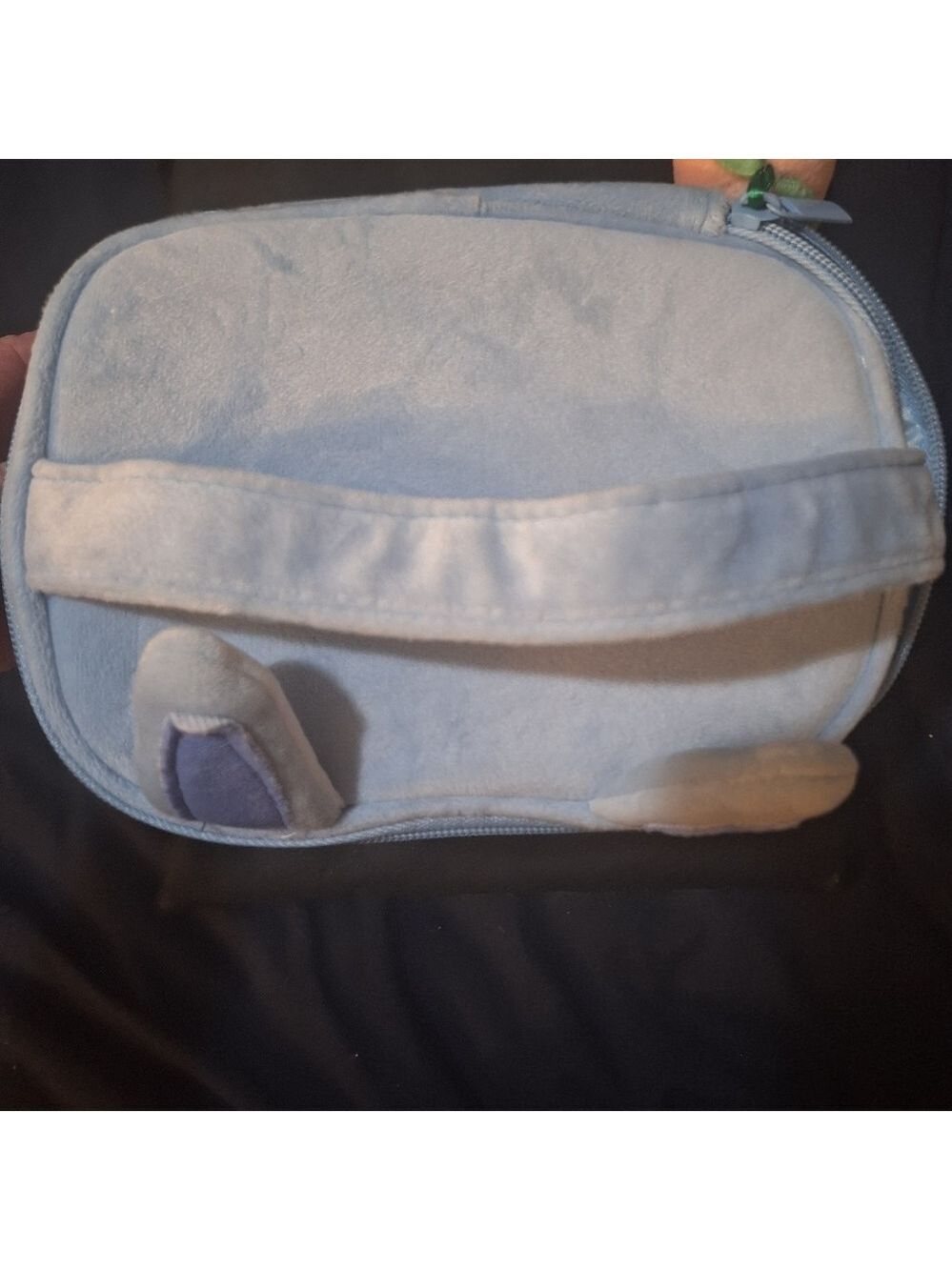 Nicole Miller Blue Bunny Plush Makeup Bag - Picture 4 of 4